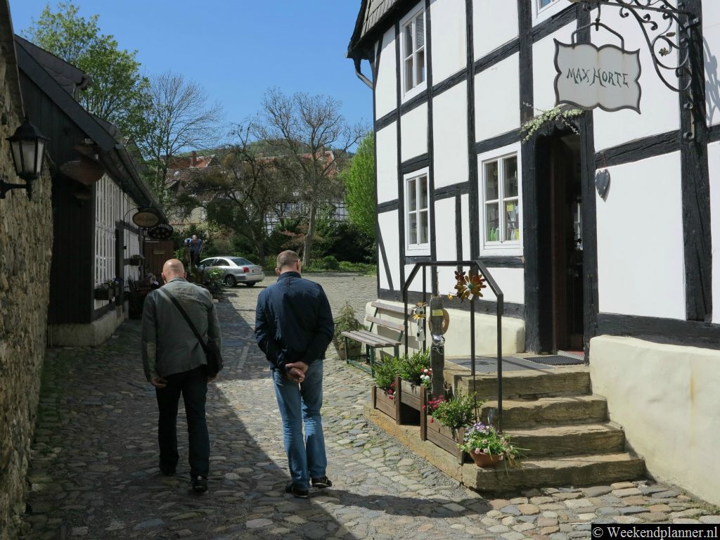 In de middeleeuwse binnenstad van Goslar zijn veel vakwerkhuizen.Tip: Een weekend in Goslar.